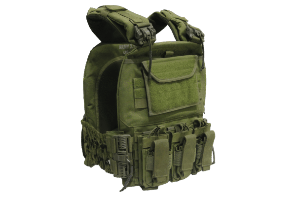 Chaleco Táctico Porta Placa Army + Cacerina