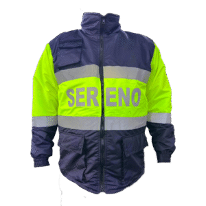 Casaca de Serenazgo Taslan  Alta Visibilidad