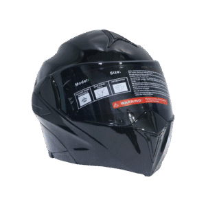 Casco Motociclista – Modelo Deportivo Negro Brillante