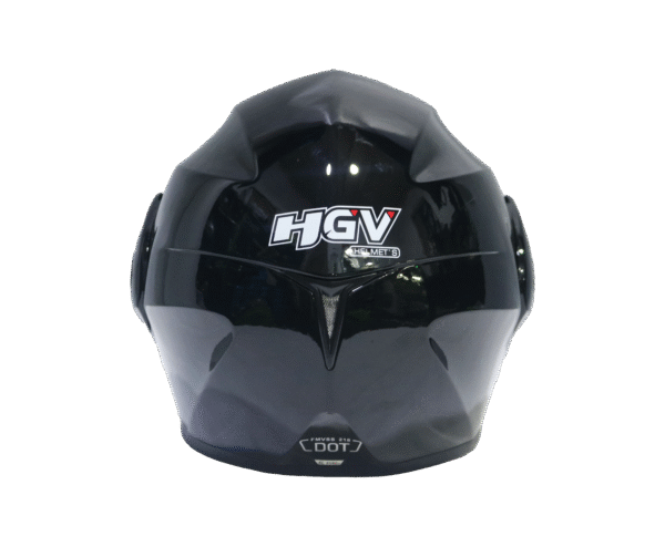 Casco Motociclista – Modelo Deportivo Negro Brillante - Imagen 4