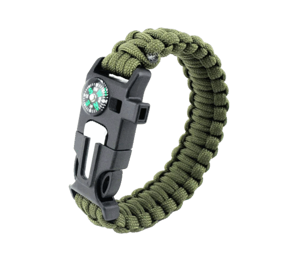 Pulsera Táctica Supervivencia 4 en 1