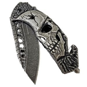 Navaja Tactica Cuchillo Calavera Rompevidrio Corta Soga Edc